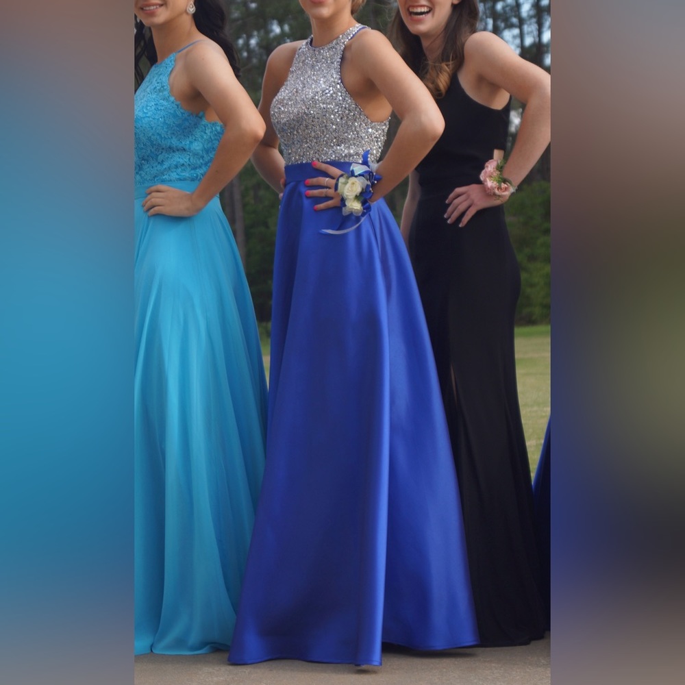 Royal Blue Sequin Jovani Gown